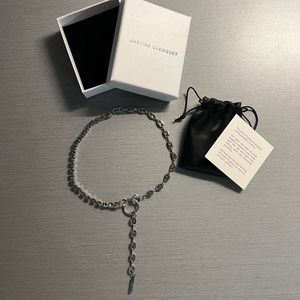 Justine Clenquet SSENSE Exclusive Silver & Grey Vic Necklace